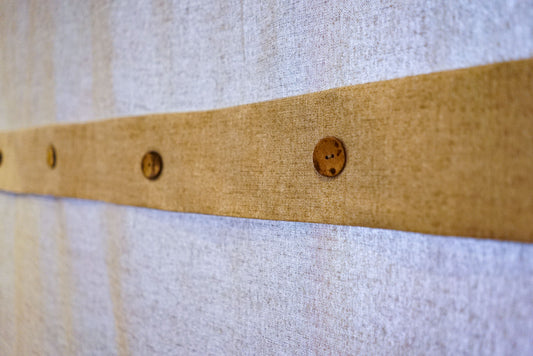 Cortina de Baño Lino Botones - 1.80 x 1.80, Beige