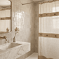 Cortina de Baño Lino Botones - 1.80 x 1.80, Gris claro