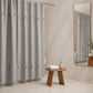 Cortina de Baño Lino Botones - 1.80 x 1.80, Gris claro