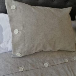 Funda de Plumón con bótones Tipo Lino Beige/Gris